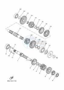 MT125 MTN125-A (BSU1) drawing TRANSMISSION