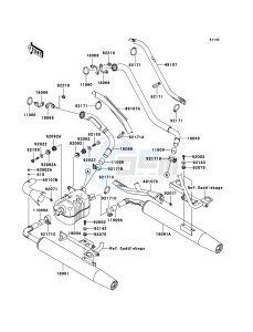 VN1600 CLASSIC TOURER VN1600-D1H GB XX (EU ME A(FRICA) drawing Muffler(s)