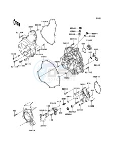 ER-6N ER650CBF GB XX (EU ME A(FRICA) drawing Engine Cover(s)