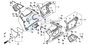 CBR600SE drawing LOWER COWL