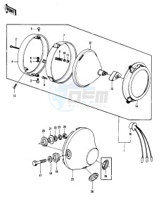 KZ 1000 B [KZ1000 LTD] (B3-B4) [KZ1000 LTD] drawing HEADLIGHT -- KZ1000-B3- -