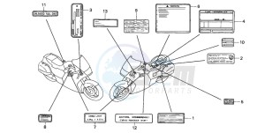 ST1100 drawing CAUTION LABEL