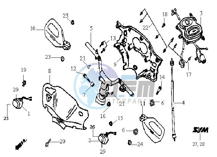 HANDLEBAR / HANDLEBAR COVER / DASHBOARD