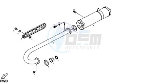 DXR - 200 CC VTHSM1B1A drawing EXHAUST SYSTEM