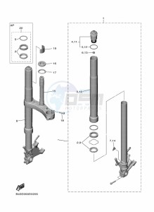 YZF1000D YZF-R1M (B4SD) drawing FRONT FORK