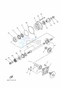 YFM700FWAD GRIZZLY 700 EPS (B4FC) drawing MIDDLE DRIVE GEAR