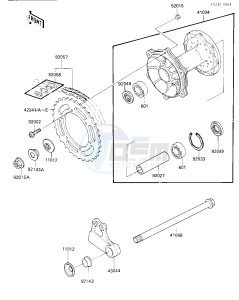 KX 500 C [KX500] (C1) [KX500] drawing REAR HUB_CHAIN