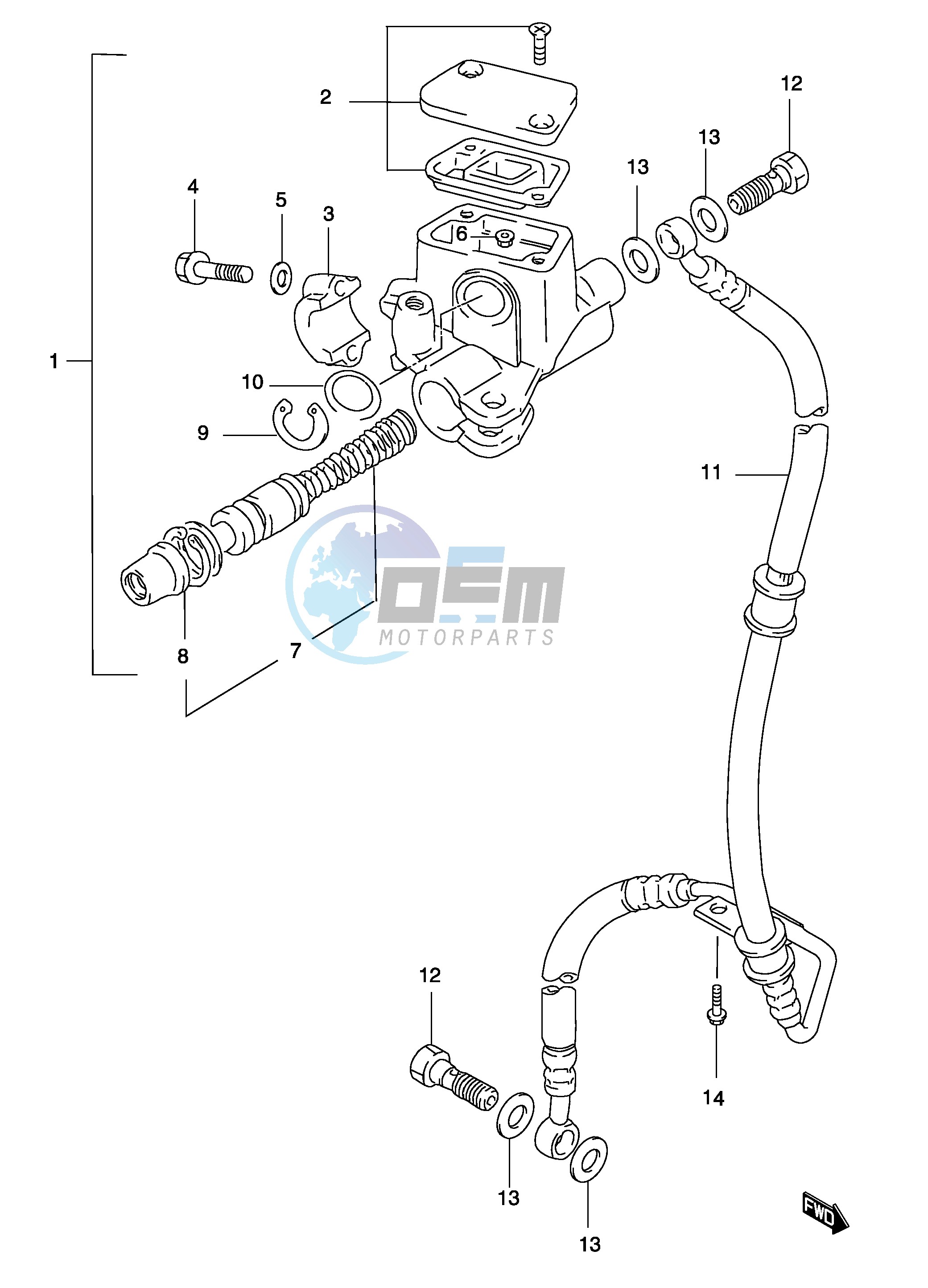 FRONT MASTER CYLINDER (AJP)