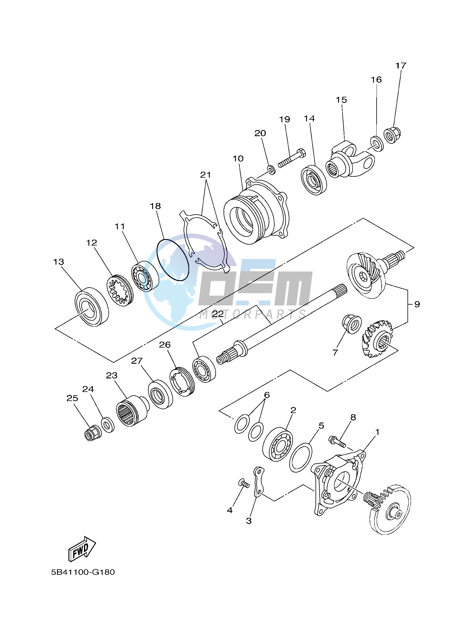 MIDDLE DRIVE GEAR