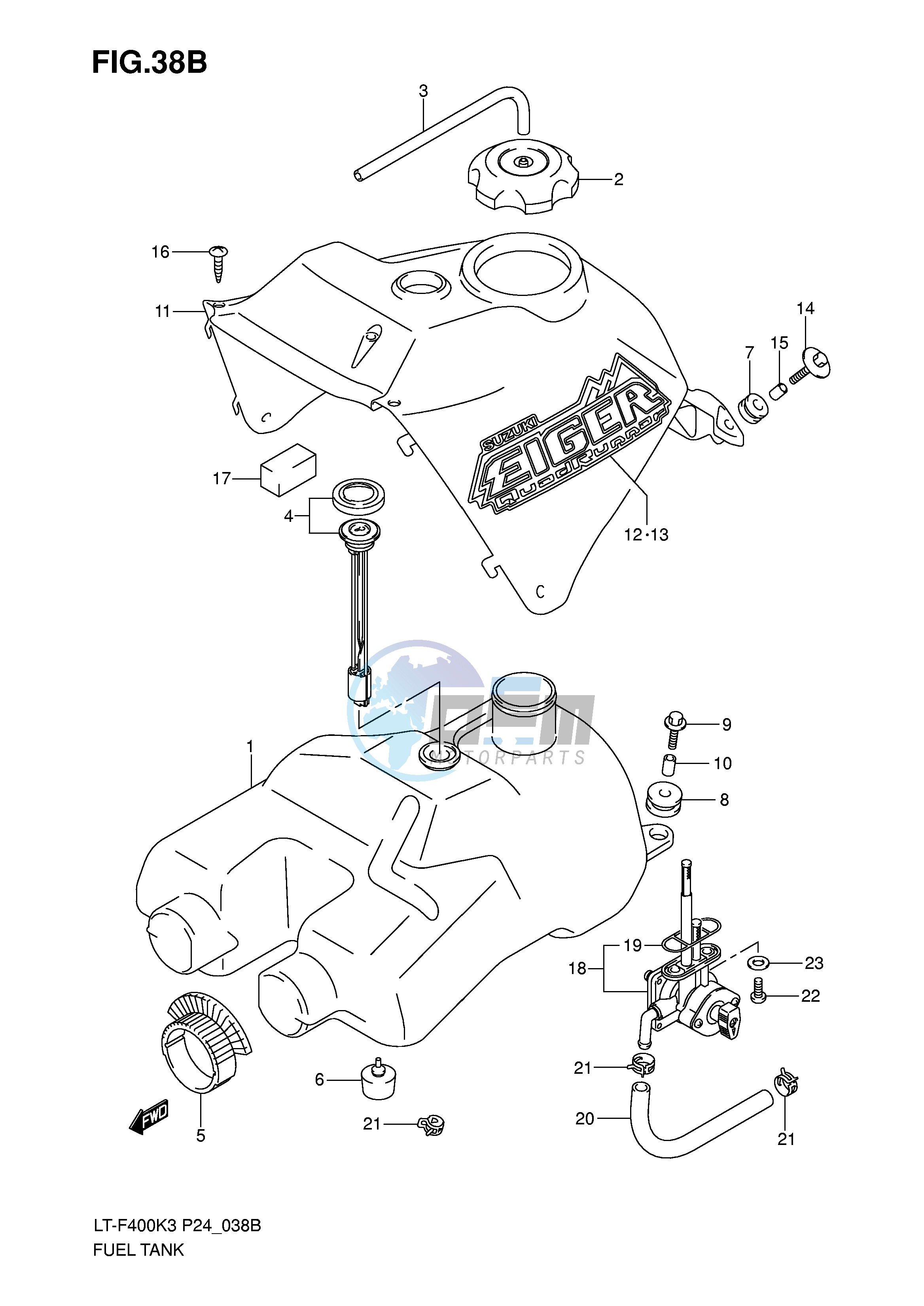 FUEL TANK (MODEL K7)