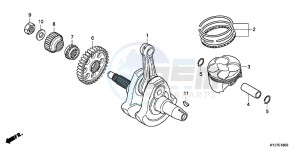 CBR250RAD CBR250R ABS 2E - (2E) drawing CRANKSHAFT/PISTON