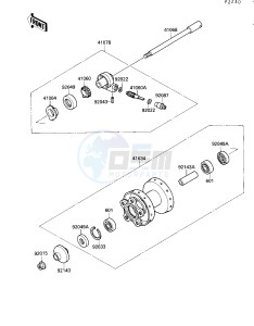 VN 1500 B [VULCAN 88 SE] (B1-B3) [VULCAN 88 SE] drawing FRONT WHEEL