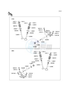 KVF 750 B (BRUTE FORCE 750 4X4I) (B6F-B7FA) B7FA drawing VALVE-- S- -