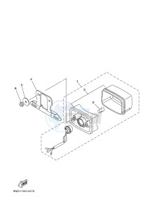 YFM450FWA YFM450DE GRIZZLY 450 IRS (1CUL 1CUM 1CUN) drawing TAILLIGHT
