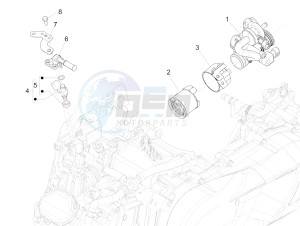 Medley 125 4T ie ABS (APAC) drawing Throttle body - Injector - Union pipe