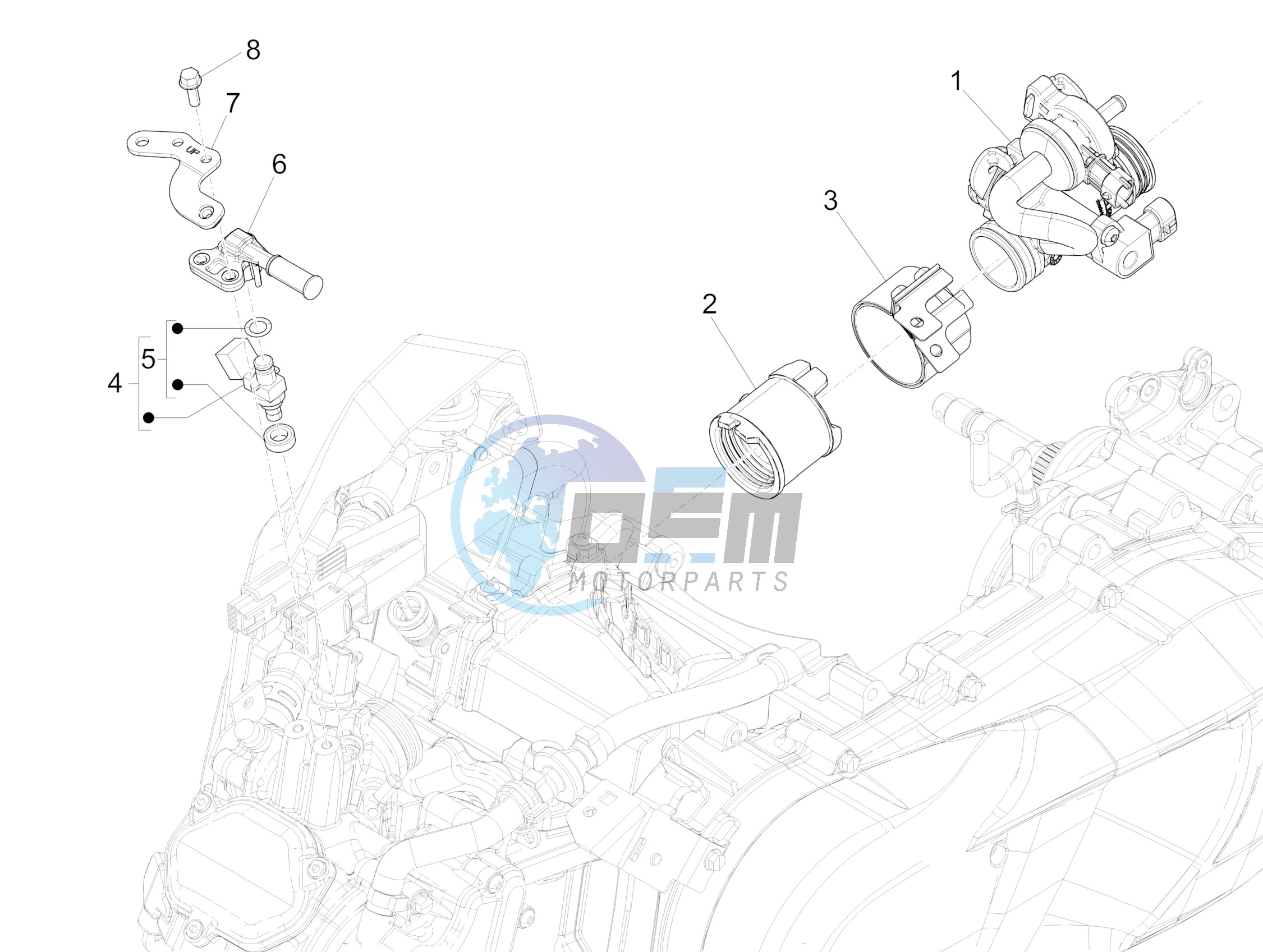 Throttle body - Injector - Union pipe