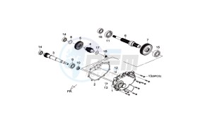 MAXSYM 400 EFI drawing CRANKCASE - DRIVE SHAFT