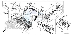 CMX500AH UK - (E) drawing THROTTLE BODY