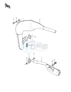 KX 80 C [KX80] (C1) [KX80] drawing MUFFLER -- 81 KX80-C1- -