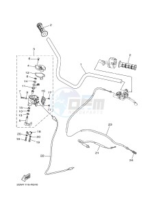 YFM700FWBD YFM70KPXG KODIAK 700 EPS (2SM3) drawing STEERING HANDLE & CABLE