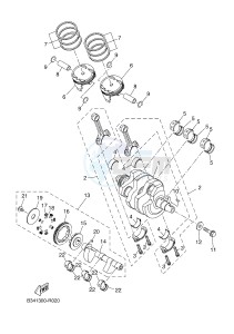 MTM690 XSR700 (B34A B34A B34A B34A B34A) drawing CRANKSHAFT & PISTON