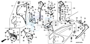 VFR1200FD VFR1200F UK - (E) drawing MIDDLE COWL