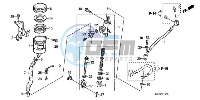 RR. BRAKE MASTER CYLINDER (ST1300)