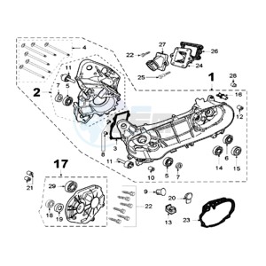 LUDIX 10 V ONE drawing CRANKCASE