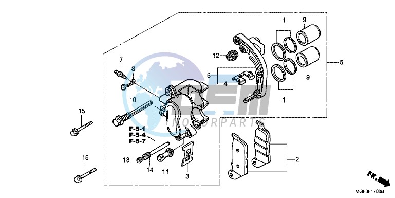 REAR BRAKE CALIPER