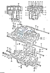 GSX750 (T-X) drawing CRANKCASE