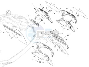 GTV 300 4T 4V ie Touring (USA) USA drawing Rear cover - Splash guard