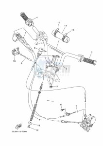 TT-R50E (BEG3) drawing STEERING HANDLE & CABLE