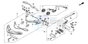 CB600F CB600F drawing TAILLIGHT (CB600F3/4/5/6)