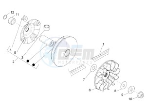 X10 350 4t 4v ie e3 drawing Driving pulley