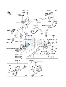 Z750_ABS ZR750M8F GB XX (EU ME A(FRICA) drawing Handlebar