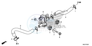 CB500XAE CB500X ABS UK - (E) drawing AIR INJECTION SOLENOID VALVE