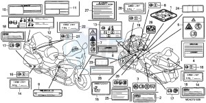 GL1800D GoldWing - GL1800-D UK - (E) drawing CAUTION LABEL (3)