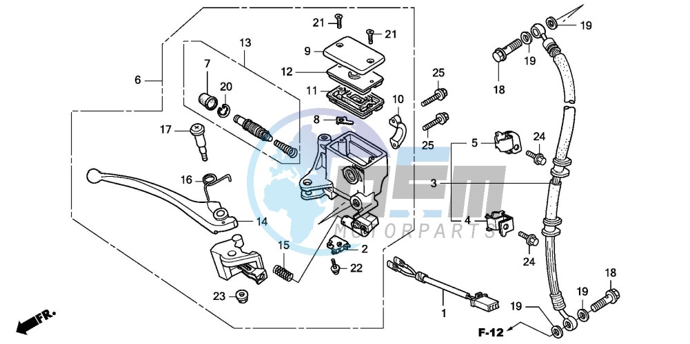 FR. BRAKE MASTER CYLINDER