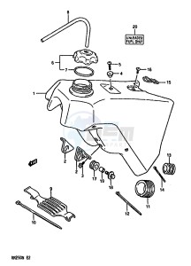 RM250 (K-L-M-N) drawing FUEL TANK