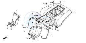 TRX90 FOURTRAX 90 drawing REAR FENDER