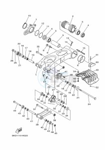 YFZ450R (BKDH) drawing REAR ARM