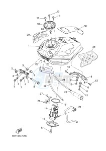 MTM690-U MTM-690-U XSR700 (B342 B342) drawing FUEL TANK