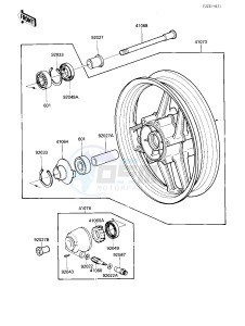 ZX 600 B [NINJA 600RX] (B1) [NINJA 600RX] drawing FRONT WHEEL_HUB