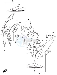 GSX-S1000 A drawing FRAME BODY COVER (GSX-S1000AZL8 E21)