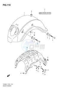 VL800 (E2) VOLUSIA drawing REAR FENDER (VL800L1 E2)