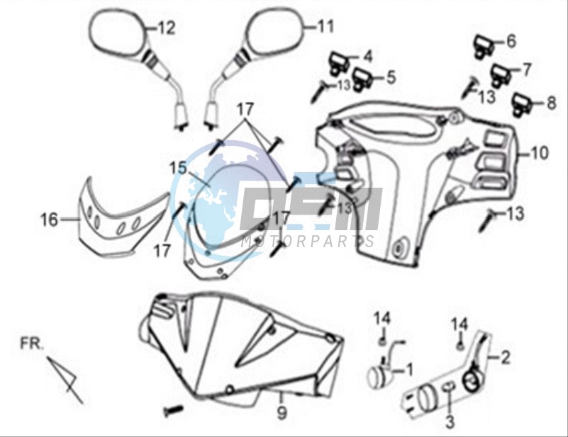 HEAD LIGHT COVER / MIRRORS / CONTROLS