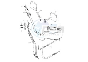 XJ S DIVERSION 900 drawing STEERING HANDLE -CABLE