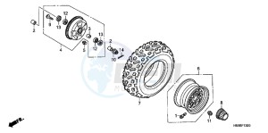 TRX250TEC drawing FRONT WHEEL