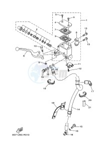 MTN250 MTN-250 MT-250 (B043) drawing FRONT MASTER CYLINDER