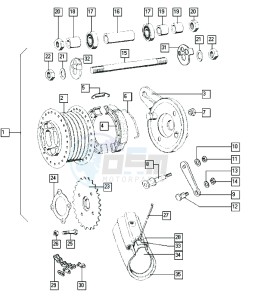 CLASSIC_25-45kmh_Y-K2 50 Y-K2 drawing Rear wheel-spokes